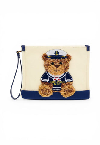 RUE MADAM Borsa Pochette Donna Bianco Blu 1544-PE26-BICOLOR BLUE