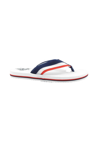 U.S. POLO ASSN. Ciabatte Infradito Uomo Bianco Blu Rosso HANK002B-PE26-BWR