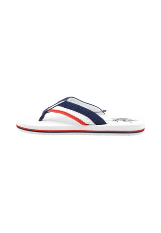 U.S. POLO ASSN. Ciabatte Infradito Uomo Bianco Blu Rosso HANK002B-PE26-BWR