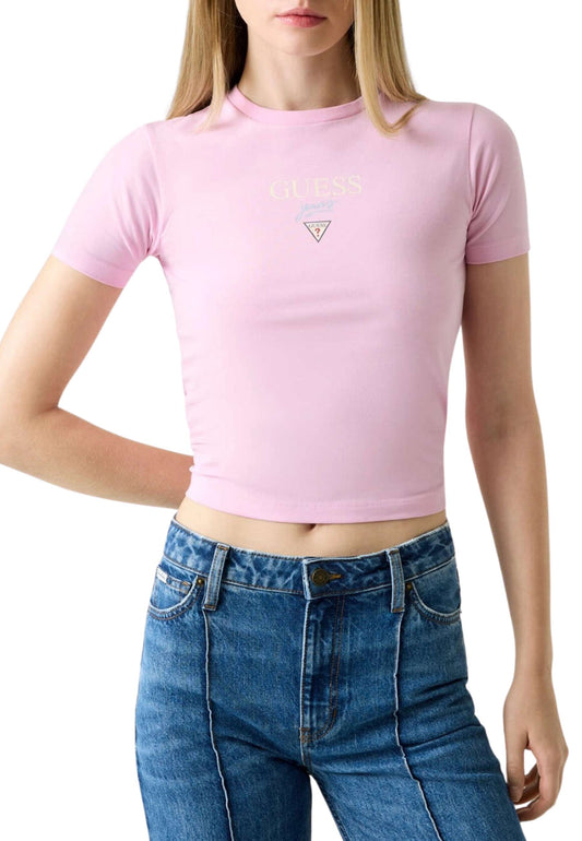 GUESS T-Shirt Donna Rosa W6RI15J1314-PE26-G65F