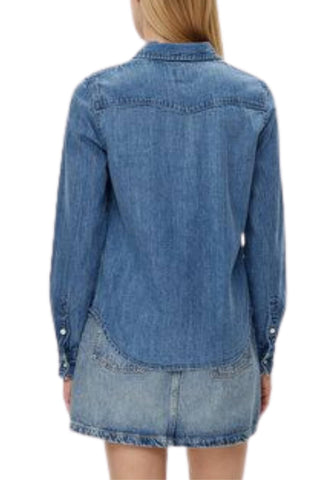 GUESS Camicia Jeans Donna Blu Denim W5RH35D5M81-PE26-GJMW