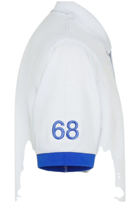 SUN68 T-Shirt Polo Uomo Bianco Blu A36121-PE26-01