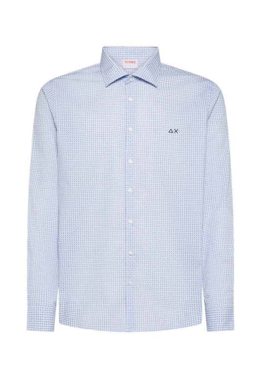 SUN68 Camicia Uomo Azzurro S36104-PE26-0105