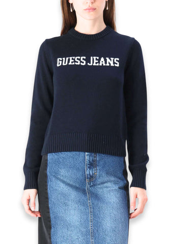 GUESS Maglione Donna Blu Bianco W4BR10Z3HM1-PE26-A71W