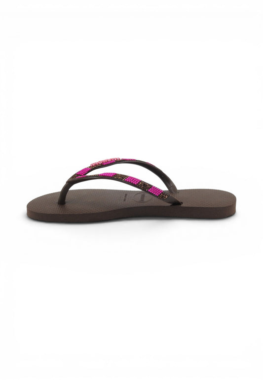 HAVAIANAS Ciabatte Infradito Donna Marrone Rosa Perline 4150168-PE26-00727