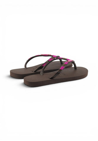HAVAIANAS Ciabatte Infradito Donna Marrone Rosa Perline 4150168-PE26-00727