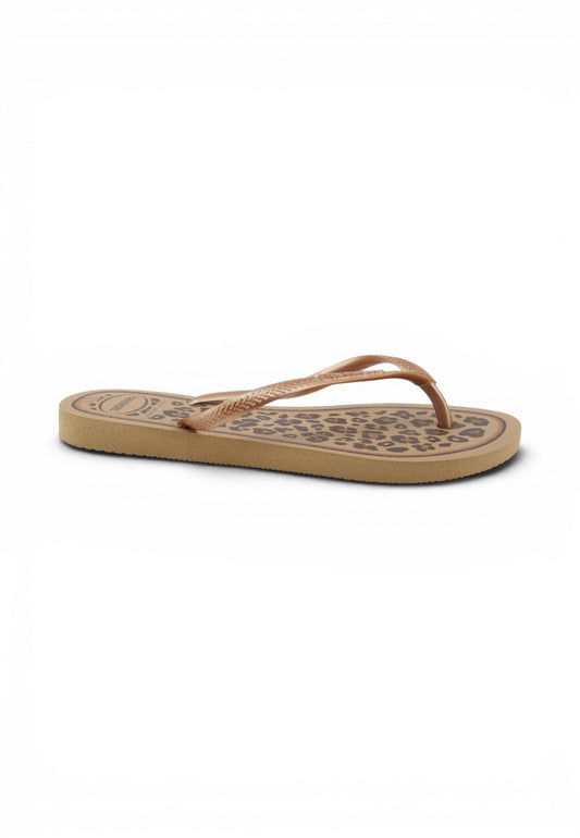 HAVAIANAS Ciabatte Infradito Donna Beige Oro Animalier 4103352-PE26-05282