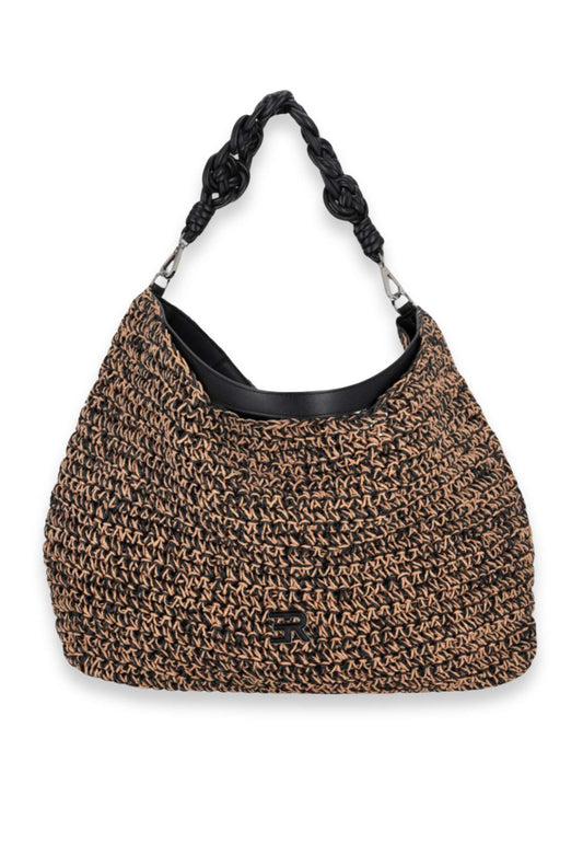 ERMANNO SCERVINO Borsa Shopper Donna Beige Nero 12402085-PE26-293