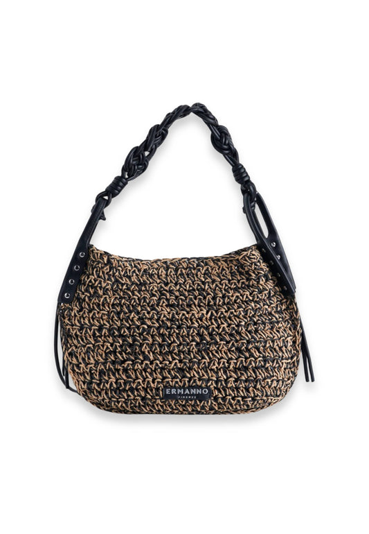 ERMANNO SCERVINO Borsa A Spalla Donna Beige Nero 12402084-PE26-293