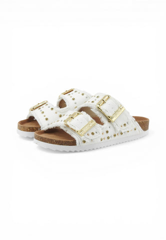 COLORS OF CALIFORNIA Ciabatte Donna Bianco Borchie HC.BIO406NN-PE26-ICE