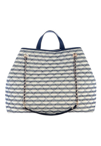 GUESS Borsa Shopper Donna Blu Bianco HWAG9673290-PE26-NML