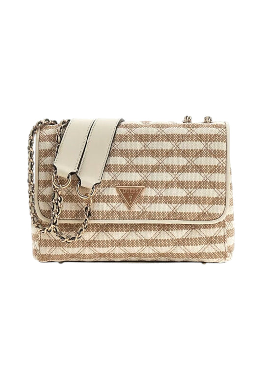 GUESS Borsa A Spalla Donna Beige Bianco HWAG9673200-PE26-TMU