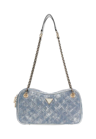 GUESS Borsa A Spalla Donna Azzurro Argento HWDG9673090-PE26-MTD