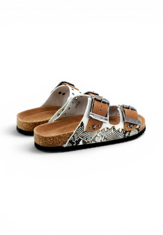 COLORS OF CALIFORNIA Ciabatte Donna Marrone Bianco Animalier HC.BIO604-PE26-TAN