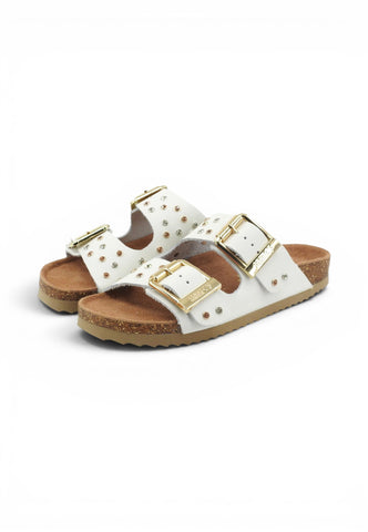 COLORS OF CALIFORNIA Ciabatte Donna Bianco Borchie HC.BIO501-PE26-WHI