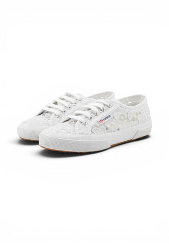 SUPERGA Sneakers Donna Bianco Pizzo S81219W-PE26-900