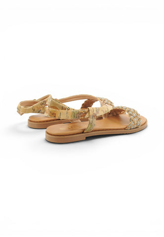 ALVIERO MARTINI Sandali Donna Beige Strass 13629820-PE26-0010
