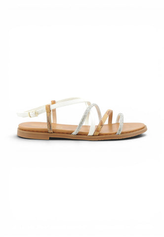 ALVIERO MARTINI Sandali Donna Beige Bianco Strass 1361662A-PE26-0900
