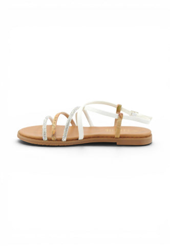 ALVIERO MARTINI Sandali Donna Beige Bianco Strass 1361662A-PE26-0900