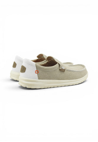 HEY DUDE Slip On Uomo Beige Bianco HD.40124-PE26-1LB