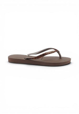 HAVAIANAS Ciabatte Infradito Donna Marrone Glitter 4146975-PE26-00727