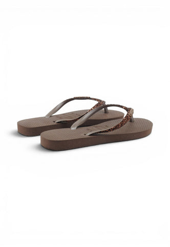 HAVAIANAS Ciabatte Infradito Donna Marrone Glitter 4146975-PE26-00727