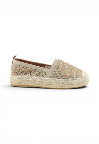 U.S. POLO ASSN. Espadrillas Donna Beige Strass IBIZA001-PE26-BEI016