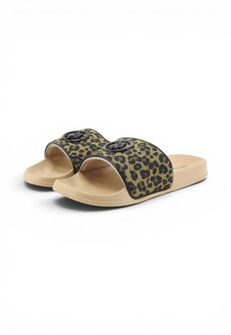 U.S. POLO ASSN: Ciabatte Donna Beige Nero Animalier IVY002F-PE26-BEI-LEO01