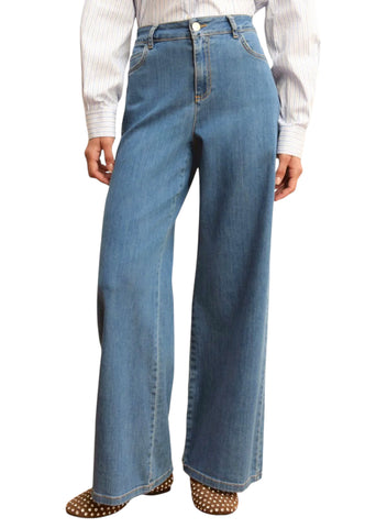 EMME MARELLA Jeans A Palazzo Donna Blu Denim EMMDISCO-PE26-001