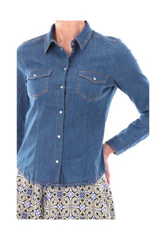 EMME MARELLA Camicia Donna Blu Denim EMMCAPANNA-PE26-001