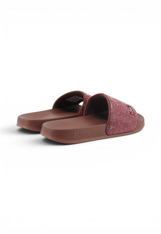SUN68 Ciabatte Donna Marrone Rosa Strass X36202-PE26-71