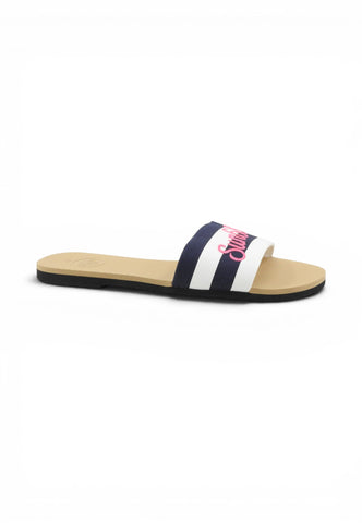 SUN68 Ciabatte Donna Blu Bianco Beige X36208-PE26-3107