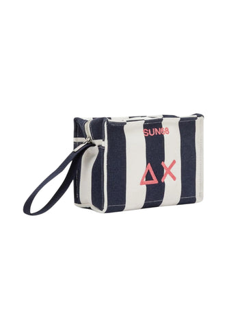 SUN68 Borsa Pochette Donna Blu Bianco W36222-PE26-0731
