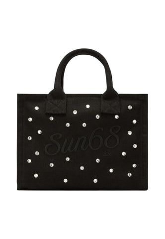 SUN68 Borsa A Mano Donna Nero Strass W36230-PE26-11