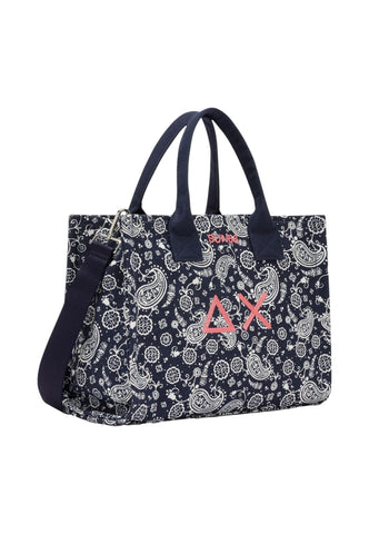 SUN68 Borsa A Mano Donna Blu Fantasia W36220-PE26-07