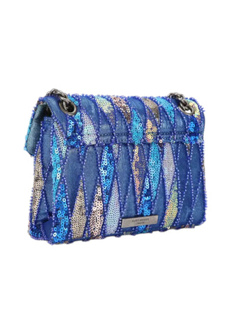 KURT GEIGER Borsa A Spalla Donna Blu Multicolore Paillettes5018285609-PE26