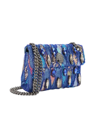 KURT GEIGER Borsa A Spalla Donna Blu Multicolore Paillettes5018285609-PE26