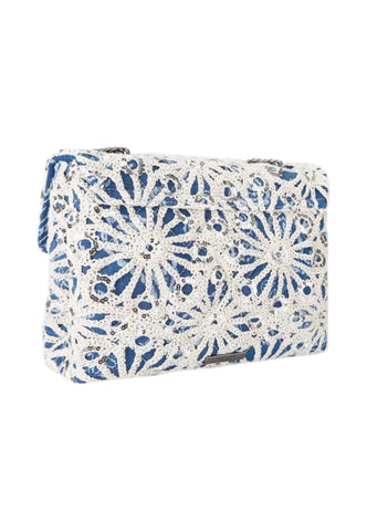 KURT GEIGER Borsa A Spalla Donna Azzurro Bianco 9796589609-PE26