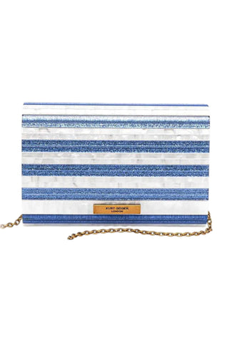 KURT GEIGER Borsa Tracolla Donna Blu Bianco Glitter 4357219979-PE26