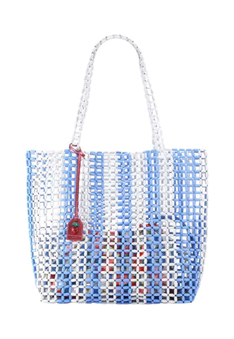 KURT GEIGER Borsa Shopper Donna Bianco Azzurro 4377289999-PE26