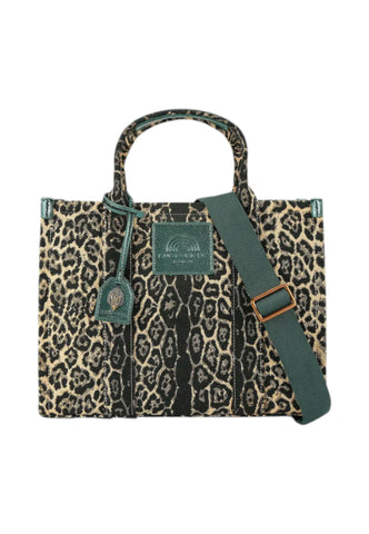 KURT GEIGER Borsa Shopper Donna Animalier Verde 5033539609-PE26