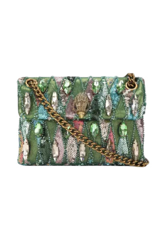 KURT GEIGER Borsa A Spalla Donna Verde Multicolore Paillettes 5018275609-PE26
