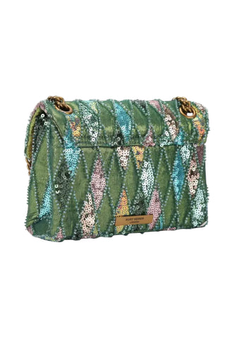 KURT GEIGER Borsa A Spalla Donna Verde Multicolore Paillettes 5018275609-PE26