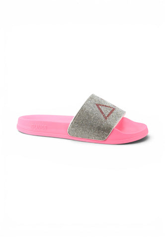 SUN68 Ciabatte Donna Rosa Argento Strass X36211-PE26-62