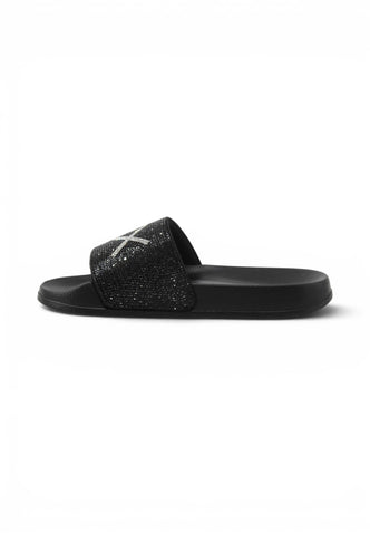 SUN68 Ciabatte Donna Nero Strass X36211-PE26-11