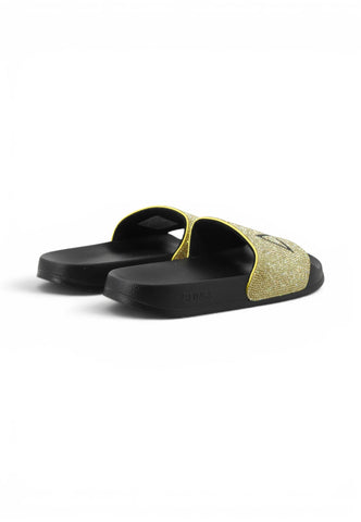 SUN68 Ciabatte Donna Nero Oro Strass X36211-PE26-1143