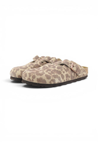 BIRKENSTOCK Ciabatte Boston Donna Marrone Beige Animalier 1033324-PE26