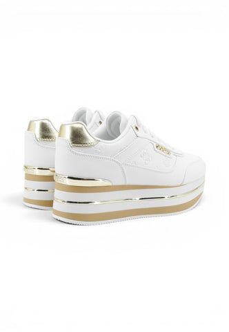 GUESS Sneakers Donna Bianco Oro FLJHN4ELE12-AI27-WHIPL