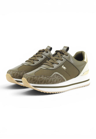 MICHAEL KORS Sneakers Donna Marrone Bianco Oro 43T6RNFS1D-AI27-282