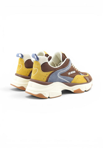 LOVE MOSCHINO Sneakers Donna Marrone Giallo Azzurro JA15426G1PIQN30A-AI27